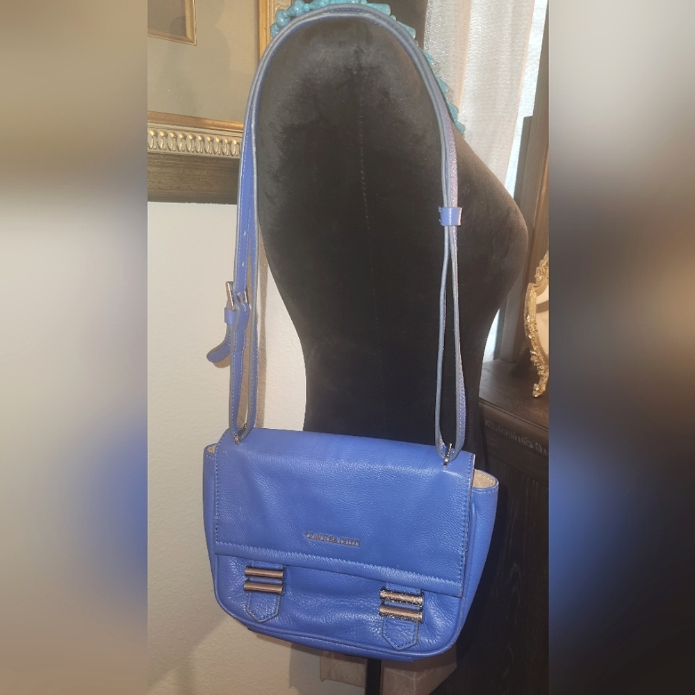 Claudia Ciuti Blue Crossbody Leather Bag
